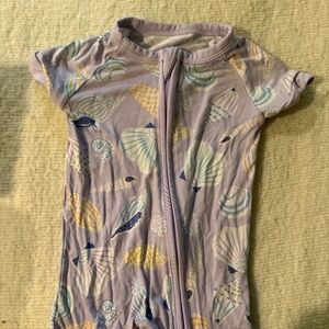 Little sleepies shorty zippy purple shells